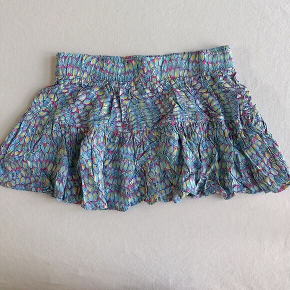 Lilly Pulitzer Ricky Multi Clam Jam Tiered Pull On Mini Skirt MEDIUM - Picture 6 of 6